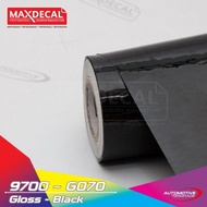 MAXDECAL 9700 - G070 Black Gloss Premium Car Wrap Sticker [METER]