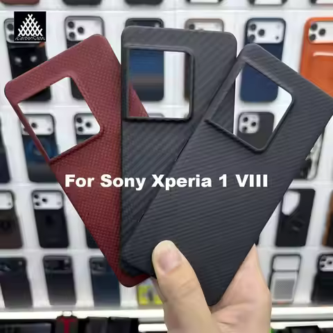 Magnetic Real Aramid Fiber Case for Sony Xperia 1 VIII /8th Gen 600D 1500D Super Light Carbon Fiber 