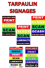 XEROX PRINT SCAN LAMINATE TARPAULIN SIGNAGES 2X3FT WITH EYELET (MAKAPAL AT WATERPROOF)