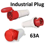 Weatherproof Industrial Plug and Socket Wall 3 Pin 4 Pin 5 Pin | 63A