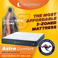SleepMatics Astra Comfort 3-Zone Lumbar Support Pocket Spring Mattress (11"/28 cm)