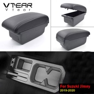 Vtear for Suzuki Jimny 2015-2021 armrest leather arm rest usb storage box car-styling center console