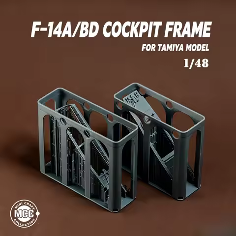 MCC 4839/40 1/48 F‑14A/B/D Tomcat Canopy Frame 3D Printed Upgrade Parts, For Tamiya Model Kit