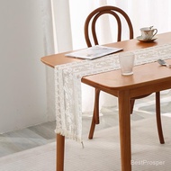 Pelari Meja, Gaya Retro Amerika, Reka Bentuk Bunga Renda dan Rumbai Berongga, Saiz Besar (30x360d), 