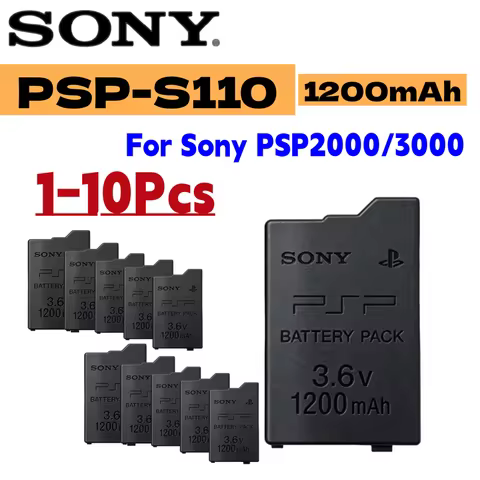 SONY PSP-S110 For PSP 2000/3000 1200mAh Rechargeable Lithium Battery Pack for PSP 1000 PSP-S110 1200