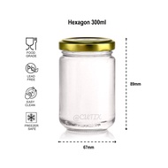 [120pcs] 330ml Round Glass Jar wholesale Air Tight Bottle Door Gift Storage Botol Kaca Sambal Borong