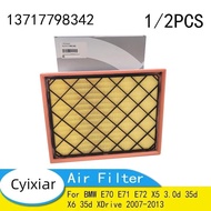 Car Air Filter Cleaner Element 13717-798-342 13717798342 for BMW E70 E71 E72 X5 3.0d 35d X6 35d XDri