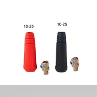 End Joint Euro Cable Plug 10-25 Per 2 Pieces Red And Black 10-25