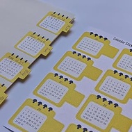 Perpetual Calendar Stickers Customizable Index Tabs Monthly Planner Tabs for Project Management, Tra