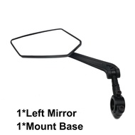 Bike Cycling Rear View Mirror: Adjustable Handlebar Left/Right Mirror Clear Wide Range Back Sight &