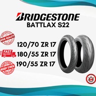 Bridgestone Battlax S22 120/70ZR17 180/55ZR17 190/55ZR17 (TAHUN 2021 - 2023) [READY STOCK]