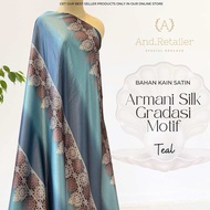 Bahan Kain Satin Armani Silk Gradasi Motif Ombre Gradient 2 warna multicolour