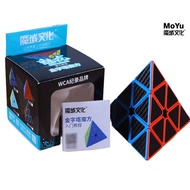 Moyu 3x3 Pyramid Speed Cube Carbon Fiber Sticker Puzzle Cube 3x3x3 Triangle Magic Cube Toy
