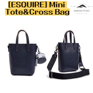 [ESQUIRE] Mini  Tote&amp;Cross Bag Navy