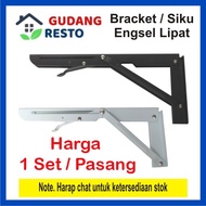 Bracket Lipat / Siku / Engsel Folding Rak / Meja / Dinding 1Set Pasang