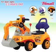 Kid Toy Ride On Engineering Construction Vehicle Excavator Bulldozer Digger with Music / Mainan Jeng