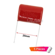 5pcs CBB22 Capacitor 475J 250V 475K 475J250V 475K250V Metallized Film Capacitor Pitch 25mm
