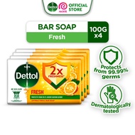 Dettol Fresh Body Bar Soap 100G (Bundle of 4)