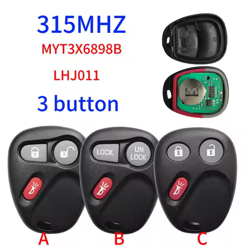JXKEY Remote Car Key 315Mhz 3bt LHJ011/MYT3X6898B For Chevrolet GM Hummer H2 Avalanche Cadillac Esca