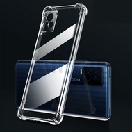 For Vivo V20 Pro SE V21E 4G V21 X60 X70 Pro Plus S9 S10 S9E S7 S7E S6 Y73 Y73S Y72 5G Y52S Y20 IQOO 5 Pro Z1 Z1X Neo5 Neo3 Transparent Case Edge Corner Shockproof Silicone TPU Clear Cover Protector Casing