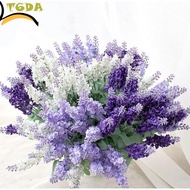 T6DA Outdoor Silk Home Indoor Plastic Lavender Fake Plants Artificial Flowers