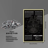 Compatible High 75389/75257 Millennium Falcon Building Blocks Wall-Mounted Photo Frame Wall-Mounted 