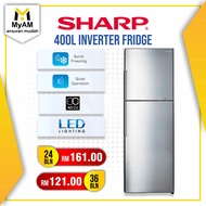 [Peti Sejuk] Ansuran Mudah Sharp 400 Litre Top Freezer Inverter Fridge