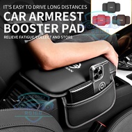 RS168 Nissan Car Armrest Cushion Box Cover Thicken PU Leather Ergonomic Arm Rest Mat With Storage Pocket For Almera Sentra livina Serena Accessories