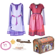 Disney's Wish Asha & Dahlia Dress Up Trunk, Best Friends Role Play Set, Fits Sizes 4-6X [Amazon Excl