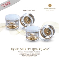 Dining Vaisselle - Gold Spirity Lion Glass แก้วคริสตัลหัวสิงโตทอง 150ml Pack 4/6/10