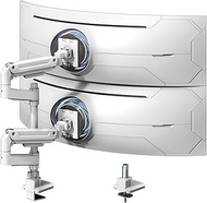 PUTORSEN Monitor Mount 2 Monitors for 17 to 49 Inch Screens up to 20 kg per Arm Extra Long Table Mou