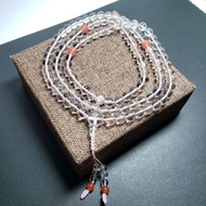 天然淨體白水晶配南紅瑪瑙108念珠/8mm/No.2125