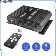 BOU Home Stereo Amplifier 38Wx2 12V Stereo Power Amplifier 2.1 Channel Integrated Mini Speaker Amp HiFi Car Home Audio