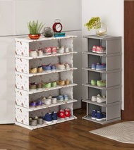 (深水埗交收）現貨價：$110 超窄30cm 布鞋架 8層7格 轉角布鞋櫃 布衣櫃 防塵收納整理櫃 Corner Shoe Rack