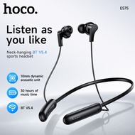 HOCO ES75 หูฟังไร้สายคอแขวนหูฟังบลูทู ธ BT5.4 หูฟังเพลงกีฬาไร้สายในหู 200mAh อายุการใช้งานแบตเตอรี่ย