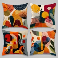 1pc/4pcs Abstract art pattern throw pillows, Printed Pillowcase,Sofa cushions45*45cm