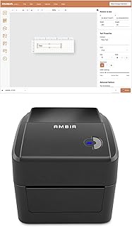 Thermal Label Printer -AMBIR LP400-AD - USB - Windows ONLY- Thermal Shipping Label Printer, 4x6 Labe