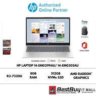 HP laptop 14-em0299AU/ 14-em0305AU - (R3-7320U , 8GB D5 , 512GB , AMD Radeon™ Graphics)