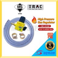 MS_ Sirim High Pressure Gas Safety Regulator Kepala Gas Tekanan Rendah 1.5 Meter Hose Clips Hose Stove Paip Tong Masak