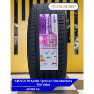 245/40R19 Apollo Tyres ASPIRE 4G+ w/ Free Stainless Tire Valve