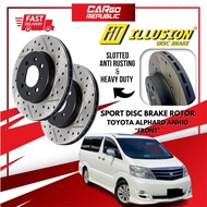 ILLUSION TOYOTA ALPHARD (2002~2008) ANH10 FRONT (DEPAN) 100% ORIGINAL ILLUSION DISC BRAKE ROTOR