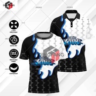 Street Jersey Blue Jersey Retro Collar Shirt Sublimation Jersey Retro Viral