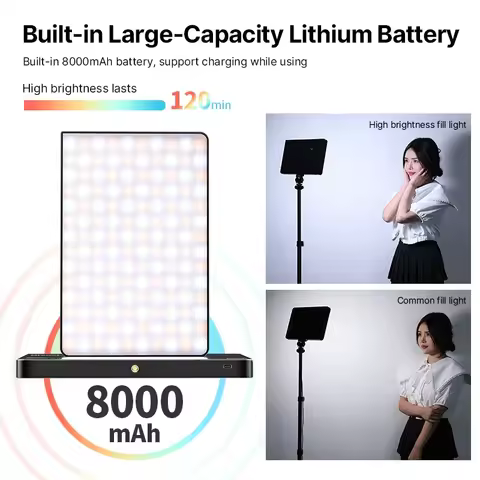 Ulanzi LT003 2500K-9500K Studio Lamp 10inch RGB LED Video Light Panel Camera Light Full Color Rechar