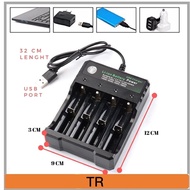 4 Slots 18650 14500 Lithium Ion Battery Charger /Portable Travel USB Charger