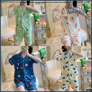 [Night Market] Pyjamas Short Sleeve Design and Checkered Baju Tidur Seluar Tidur Wanita Set wear Baju Tidur Plus Size
