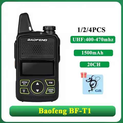 Baofeng BF-T1 Mini Walkie Talkie Kids Woki Toki USB Charger UHF 400-470Mhz 1500mah 20Channels Child'
