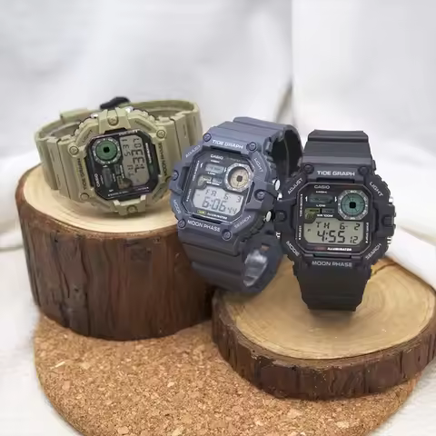 Casio WS-1700H Series Retro Simple LCD Display Multifunctional Long Battery Life Waterproof Electron