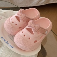 Qianqian Online Straight Hair Thin Strip Summer Girl Fairy Style Cross-Strap Hole Shoes Children Bow