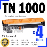 4x Drum DR1000 DR-1000 Toner TN-1000 TN1000 Compatible To Brothe* HL1110 DCP1510 MFC1810 1815 HL1210