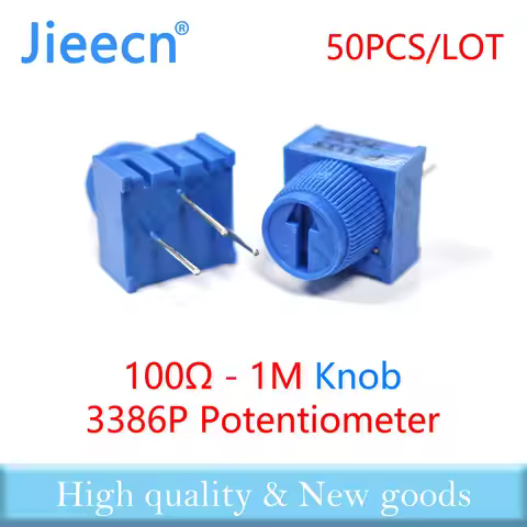 50PCS 3386P 100R-1M Trimming Potentiometer Chinese High Quality 3386P-1-101 201 501 102 202 502 103 